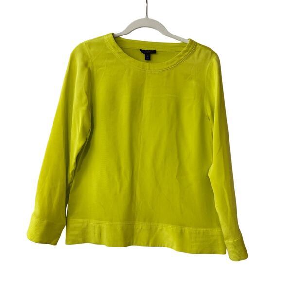 J. Crew Tops - J. Crew 100% Silk Bright Green Round Pullover Blouse Women’s 0 Business